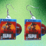 Red Dead Redemption 2 PS4 Game 2D detailed Handmade Earrings!