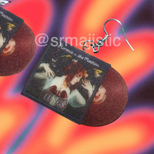 Florence and the Machine Lungs Vinyl Album Handmade Earrings!