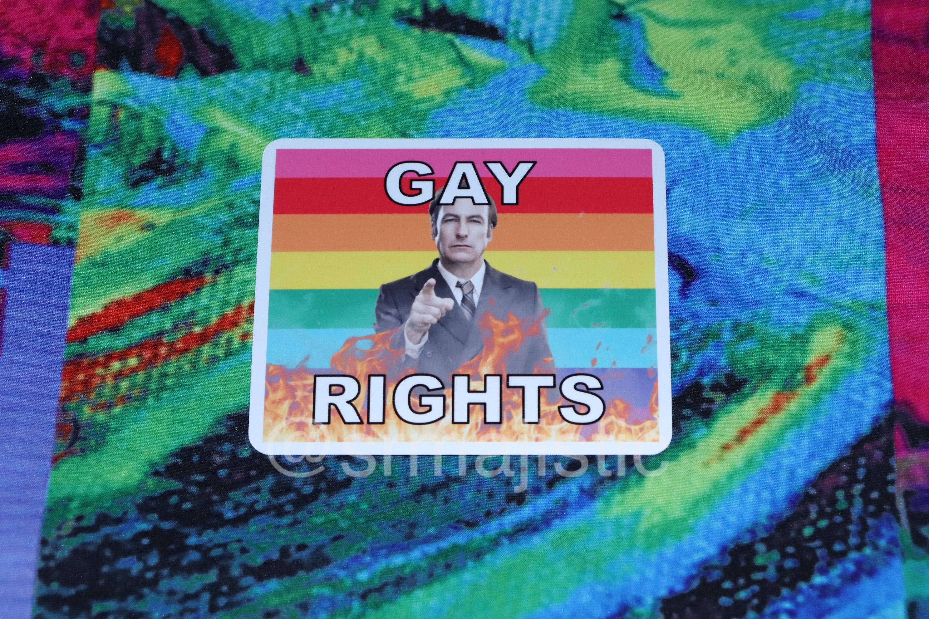 Saul Goodman Better Call Saul Flaming Pride Flag Character Stickers