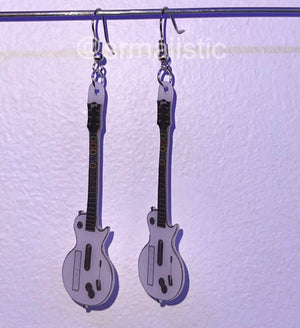 Guitar Hero III Legends of Rock Wii Guitar Controller 2D detailed Handmade Earrings!