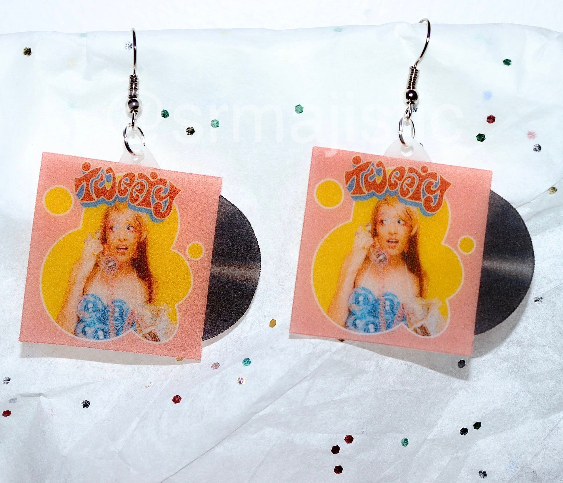 Raveena Tweety Vinyl Single Handmade Earrings!