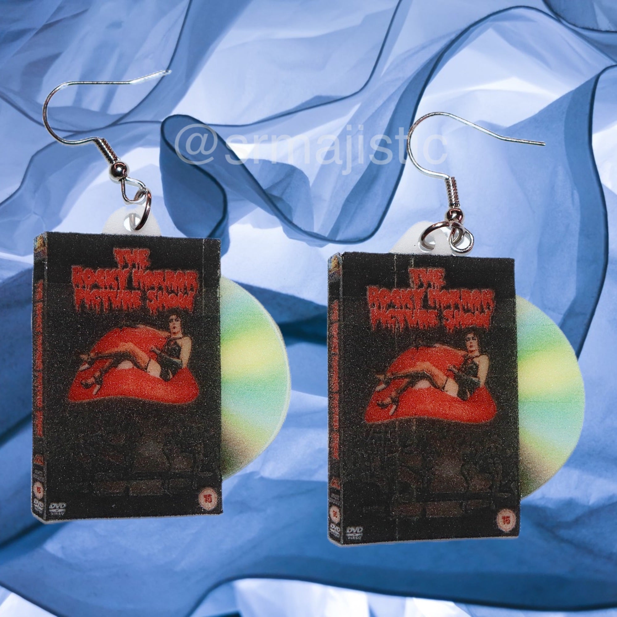 Rocky Horror Picture Show (1975) DVD 2D detailed Handmade Earrings!