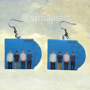 Weezer (Blue Album) Vinyl Album Handmade Earrings!