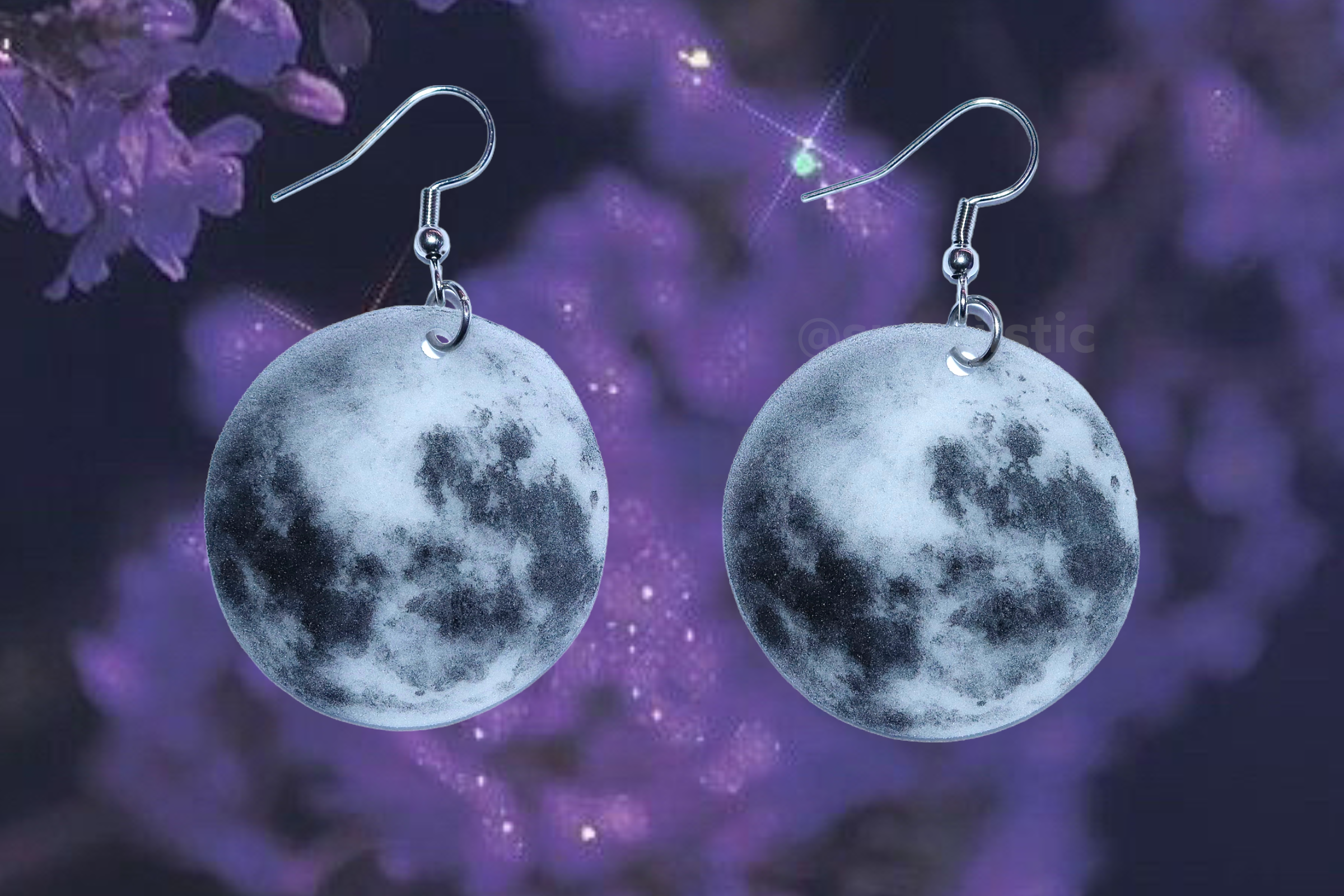Detailed Moon Handmade Earrings!