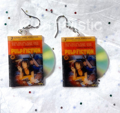 Pulp Fiction (1994) DVD 2D detailed Handmade Earrings!