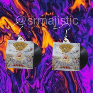 Green Day Dookie Vinyl Album Handmade Earrings!
