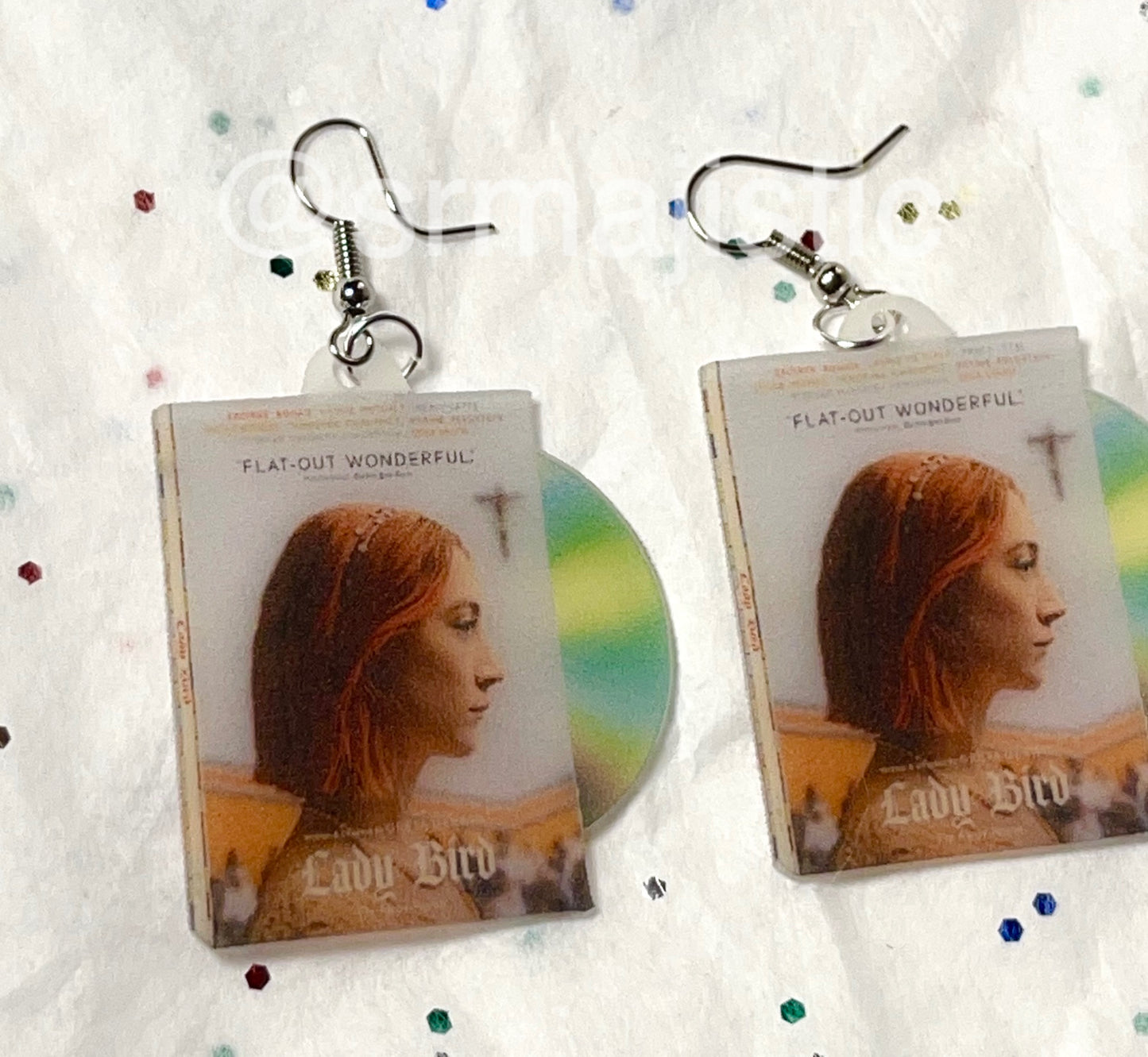 Lady Bird (2017) DVD 2D detailed Handmade Earrings!