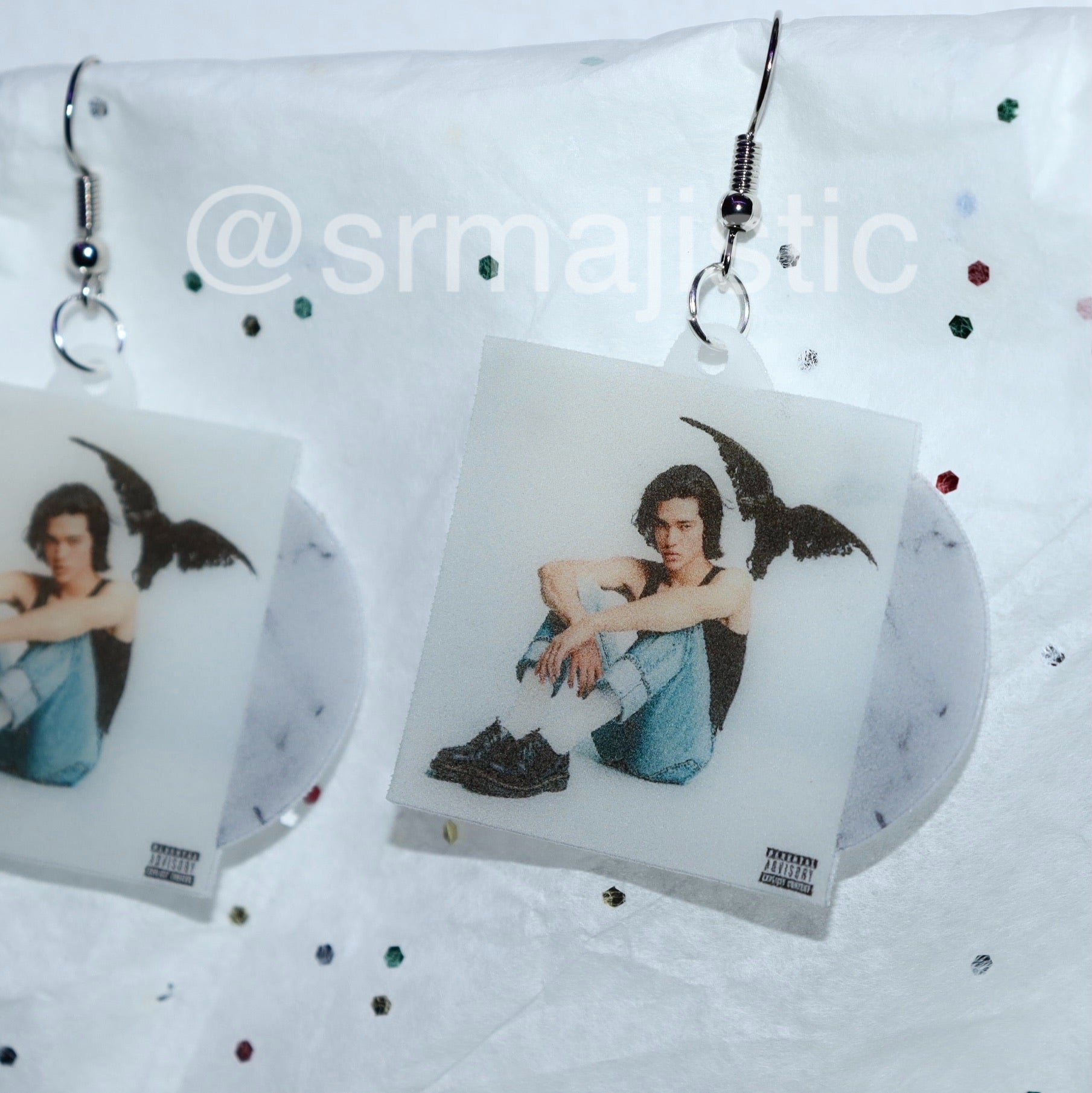 Conan Gray Kid Krow Vinyl Album Handmade Earrings!