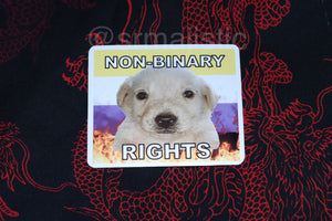 Jotchua Dog Flaming Pride Flag Character Stickers