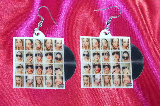 Sizzy Rocket Live Laugh Love Vinyl Album Handmade Earrings!