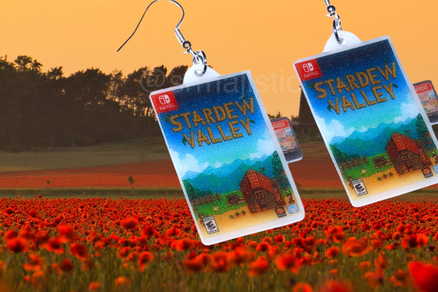 Stardew Valley Nintendo Switch 2D Game detailed Handmade Earrings!