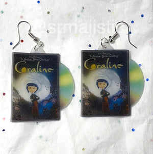 Coraline (2009) DVD 2D detailed Handmade Earrings!