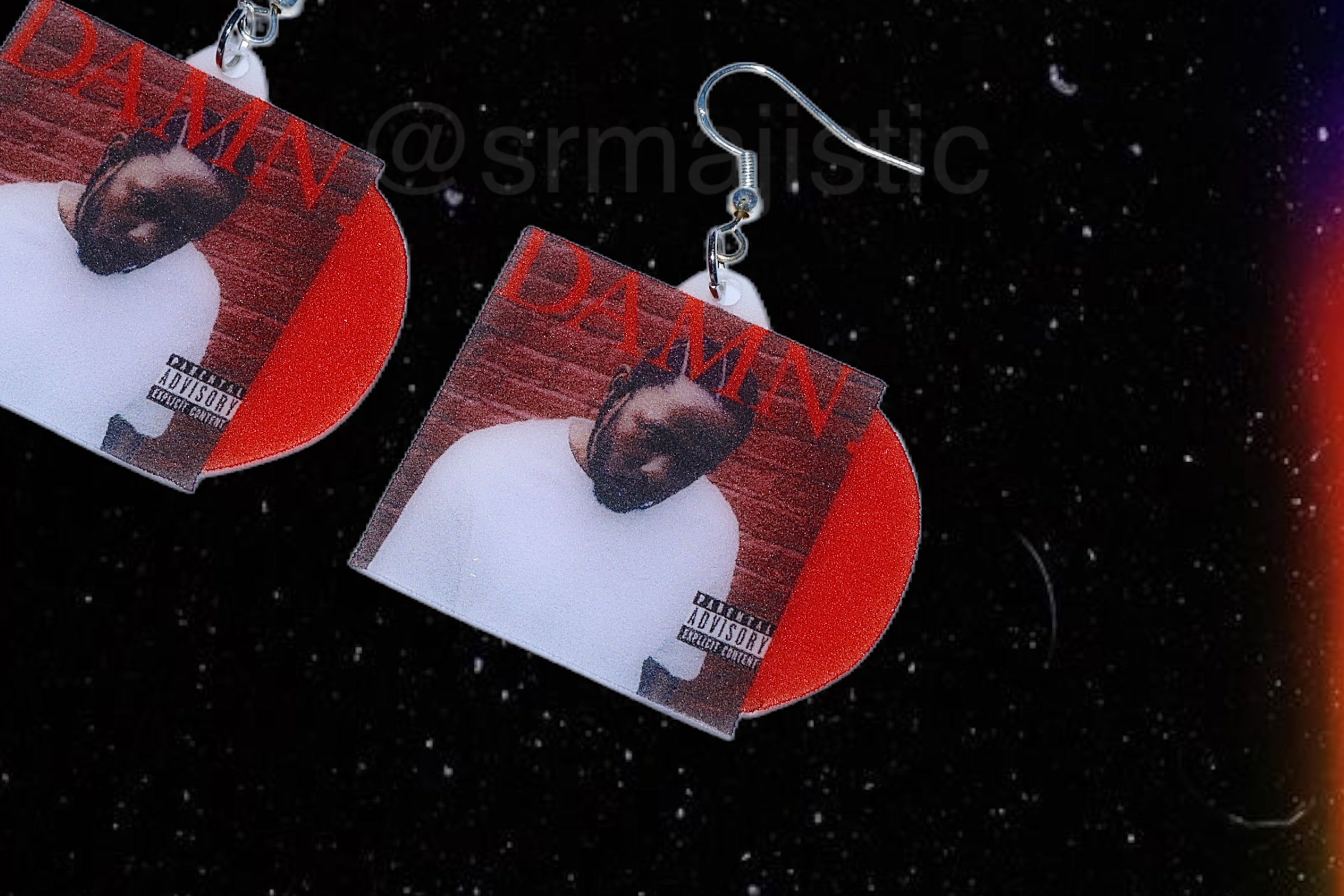 Kendrick Lamar DAMN Vinyl Album Handmade Earrings!