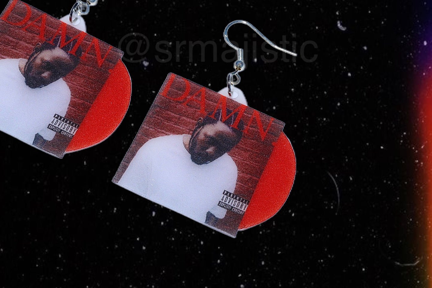 Kendrick Lamar DAMN Vinyl Album Handmade Earrings!