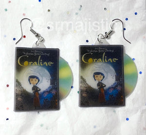 Coraline (2009) DVD 2D detailed Handmade Earrings!