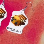 Minecraft Bee Vengeance Meme Handmade Earrings!