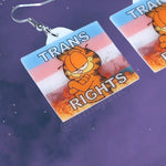 Garfield Collection of Flaming Pride Flags Handmade Earrings!