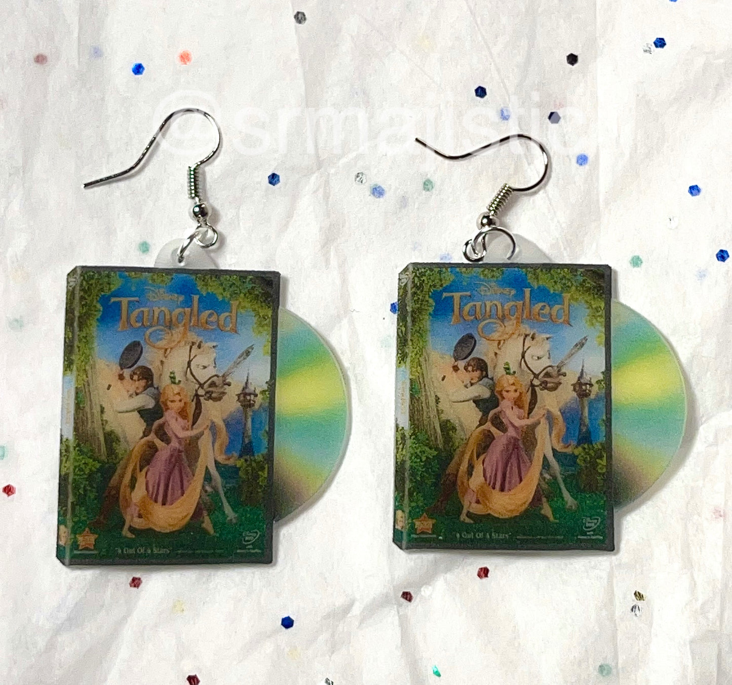 Tangled (2010) DVD 2D detailed Handmade Earrings!