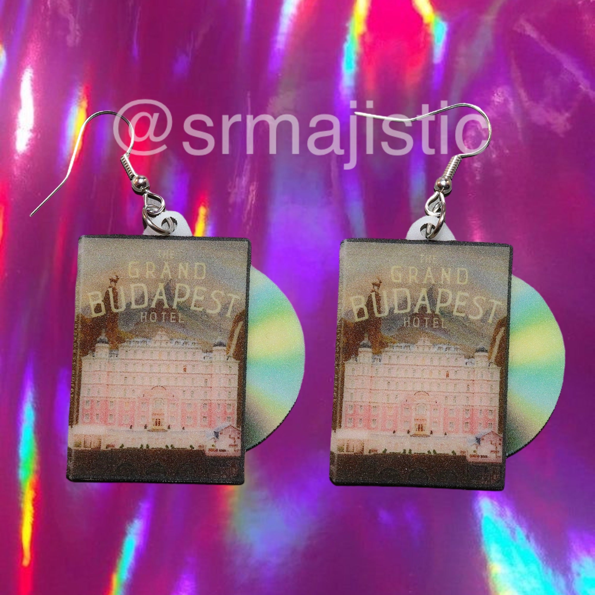 The Grand Budapest Hotel (2014) DVD 2D detailed Handmade Earrings!