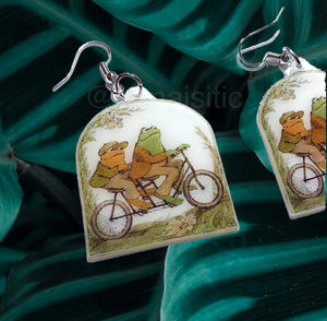 Frog and Toad Character Handmade Earrings!