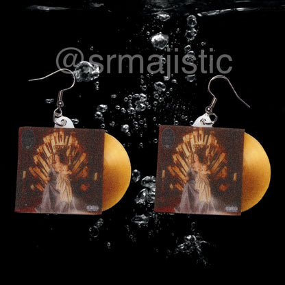 Halsey If I Can’t Have Love, I Want Power Vinyl Album Handmade Earrings!