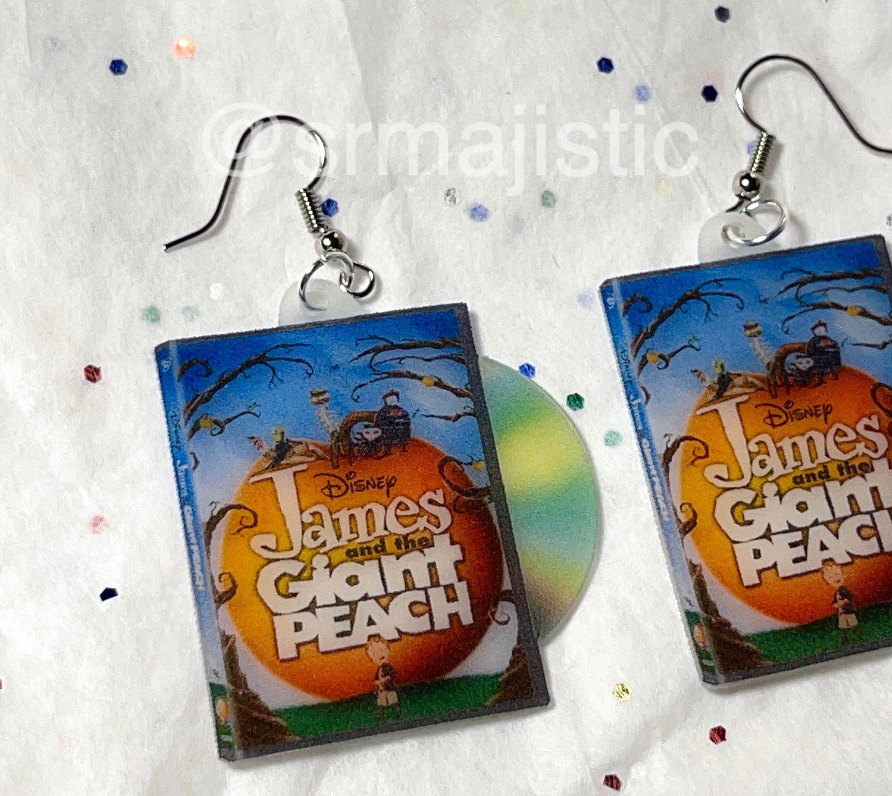 James and the Giant Peach (1996) DVD 2D detailed Handmade Earrings!
