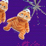 Ugly Stuffed Garfield Gorfield Character 2D Handmade Earrings!