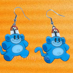 Blue Rainbow Monkey Codename: Kids Next Door 2D Character Handmade Earrings!