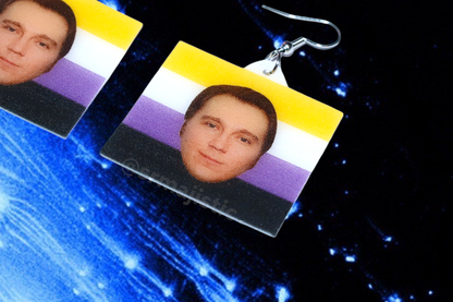 Paul Dano Says Gay Rights Pride Flag Handmade Earrings!