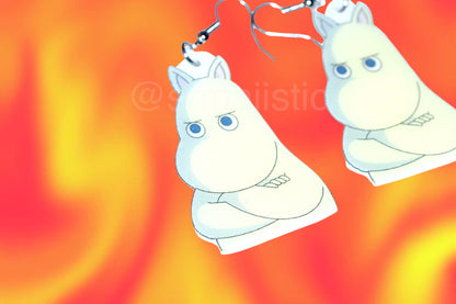 Moomin Cartoon Character Handmade Earrings!