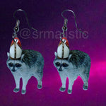 Pope Raccoon Cute Handmade Earrings!