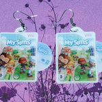 My Sims Wii Game 2D detailed Handmade Earrings!