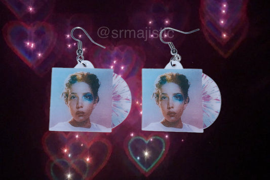 Halsey Manic Vinyl Handmade Earrings!