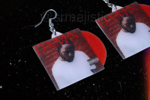 Kendrick Lamar DAMN Vinyl Album Handmade Earrings!