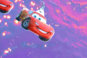 Lightning McQueen Kachow Character Handmade Earrings!
