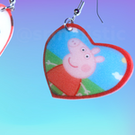 My Beloved Character Locket Hearts 2D detailed Handmade Earrings!