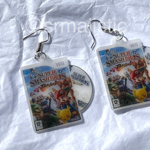 Super Smash Bros Brawl Wii Game 2D detailed Handmade Earrings!