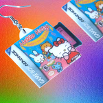 Hello Kitty Happy Party Pals Game Boy Game 2D detailed Handmade Earrings!