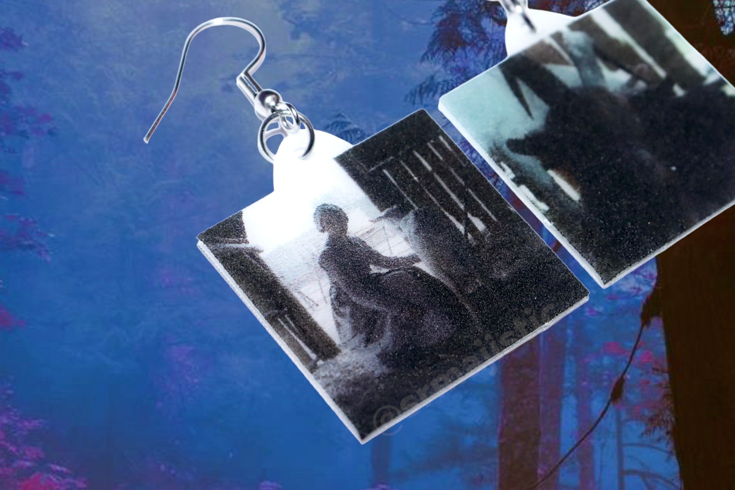 The Witch Barn Scene Split Frame Still Handmade Earrings!
