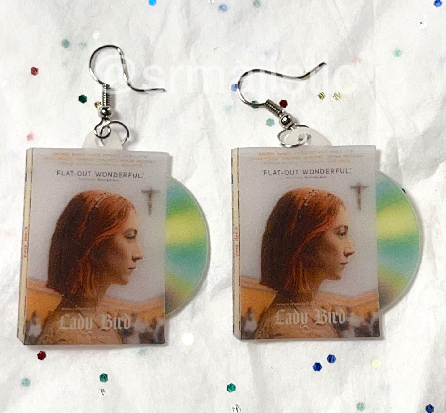 Lady Bird (2017) DVD 2D detailed Handmade Earrings!