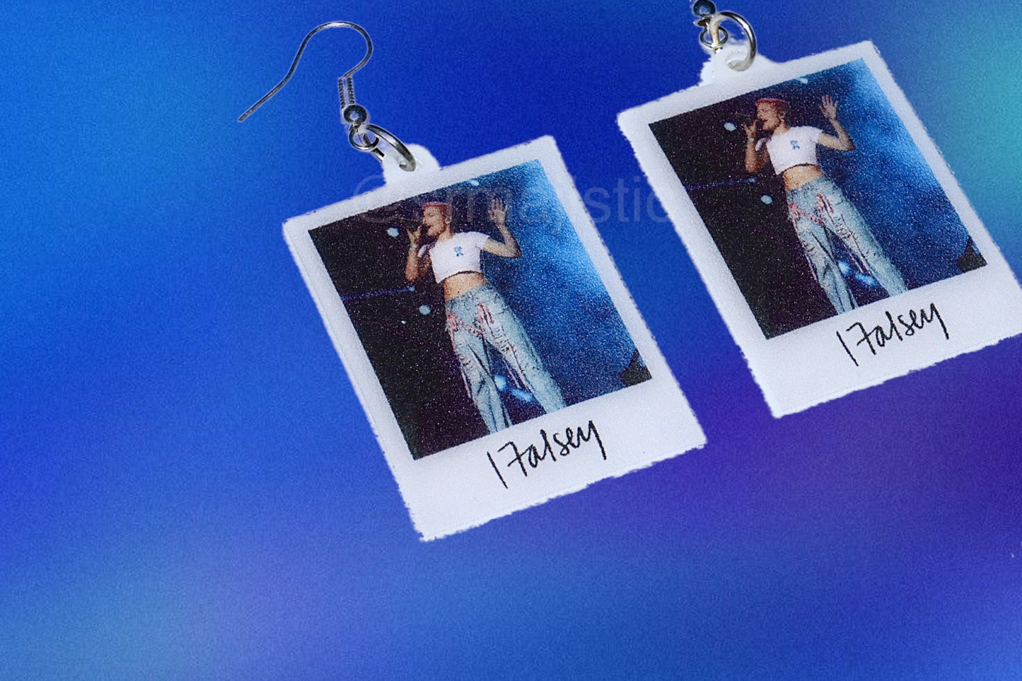 Halsey Signed Polaroid Handmade Earrings!