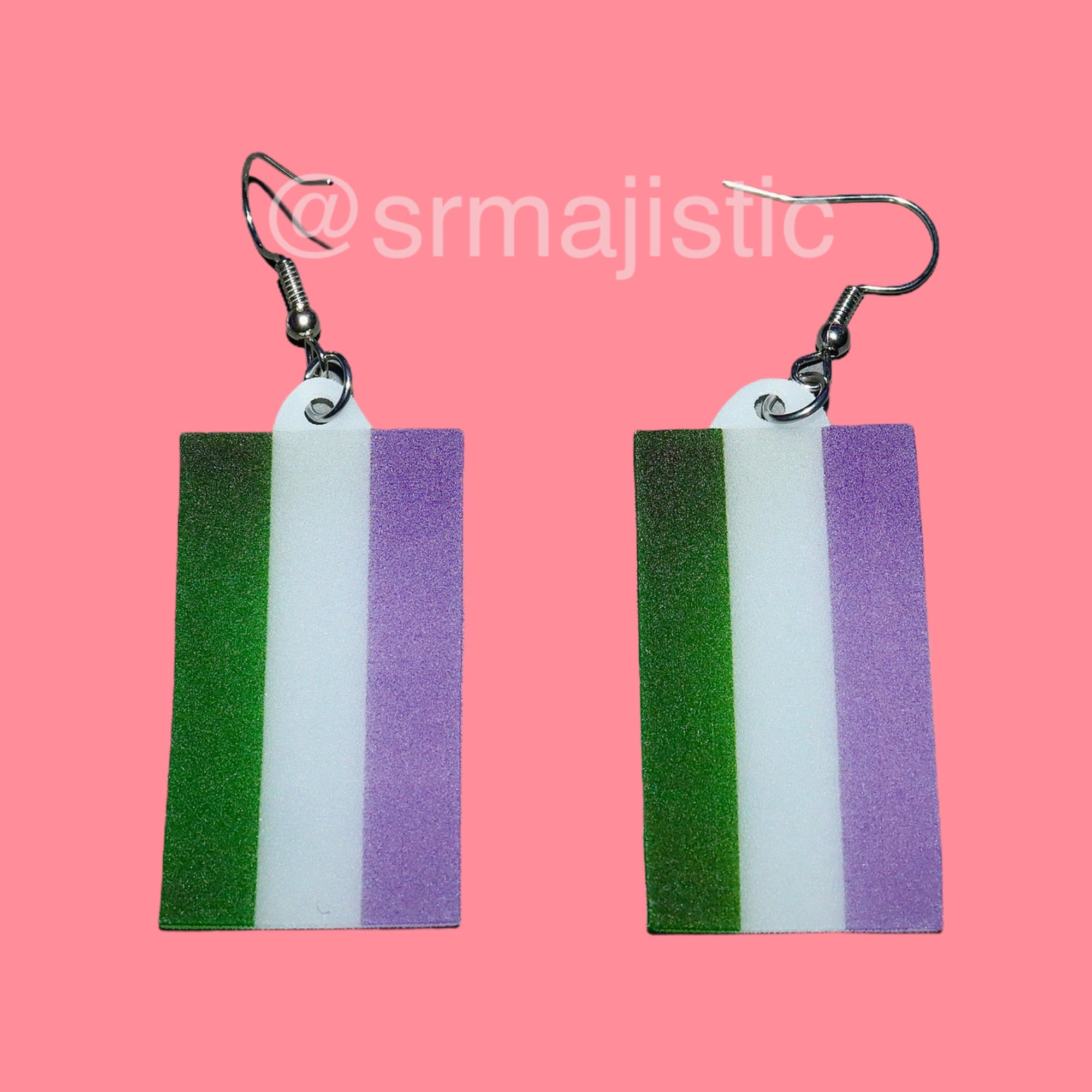 PRIDE Flag Cute 2D Handmade Earrings!