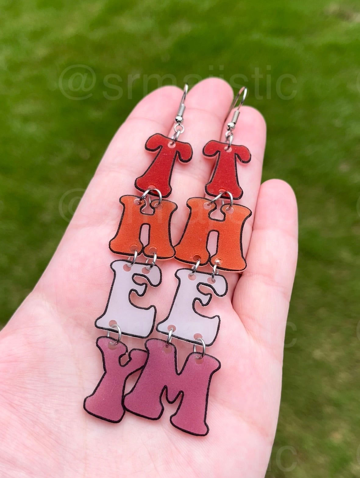 Pride Pronouns and Terms 2D Dangle Handmade Earrings!
