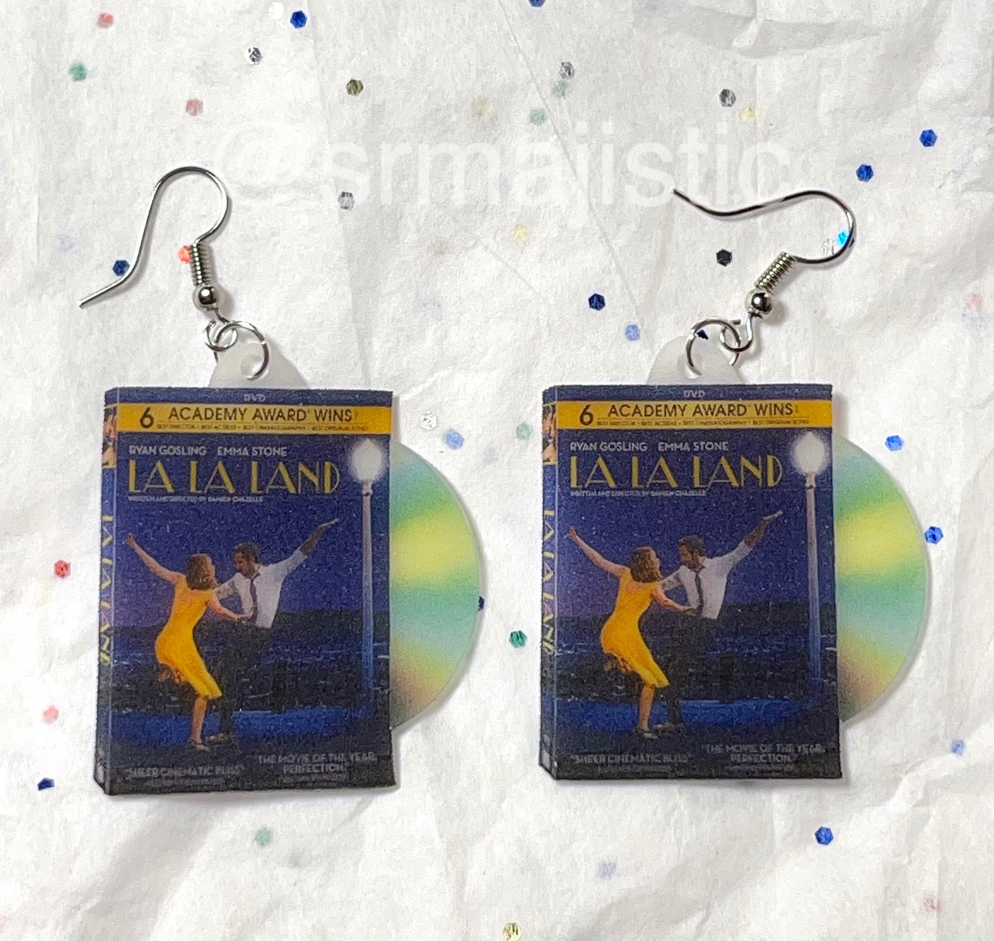 La La Land (2016) DVD 2D detailed Handmade Earrings!
