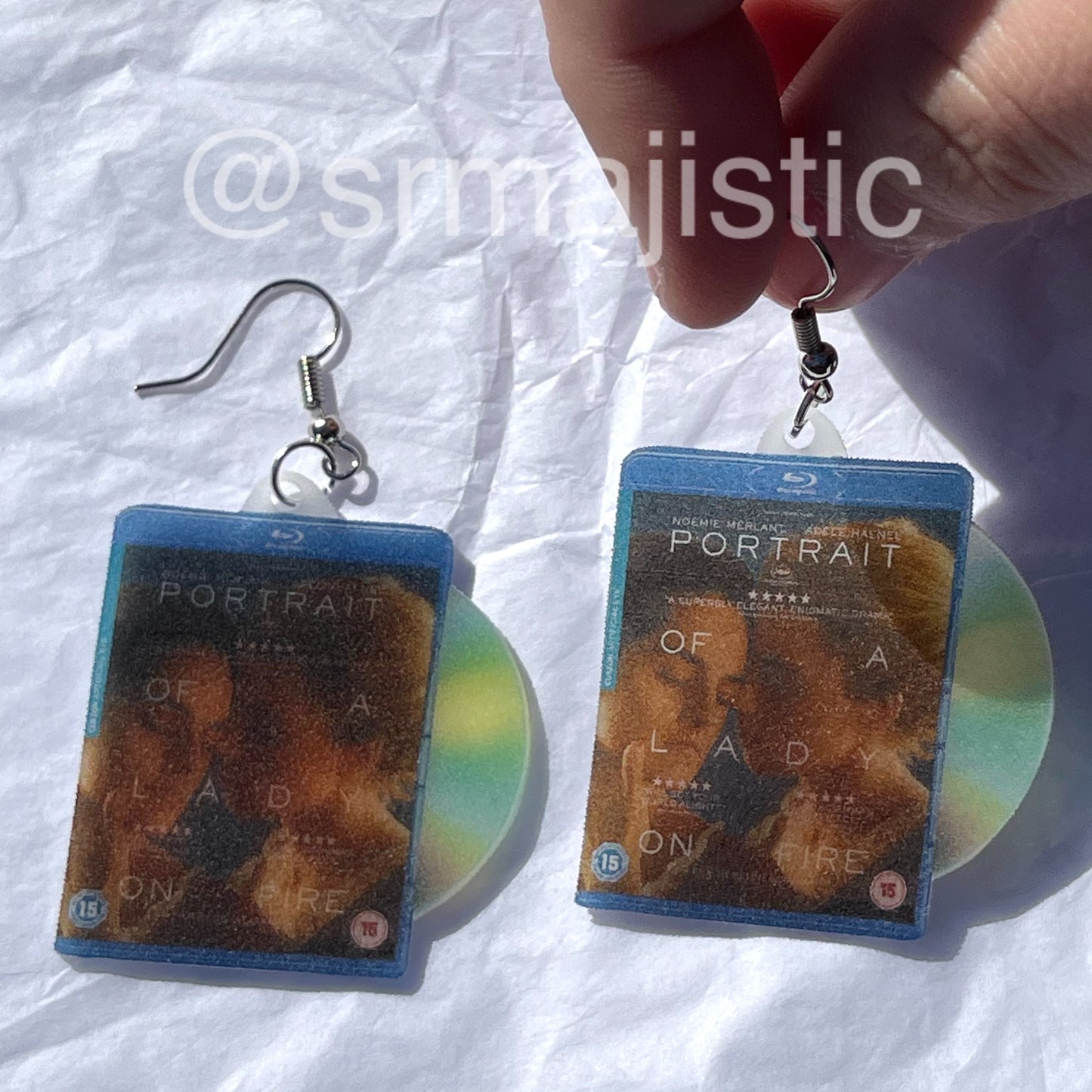 Portrait of a Lady on Fire (2019) DVD 2D detailed Handmade Earrings!