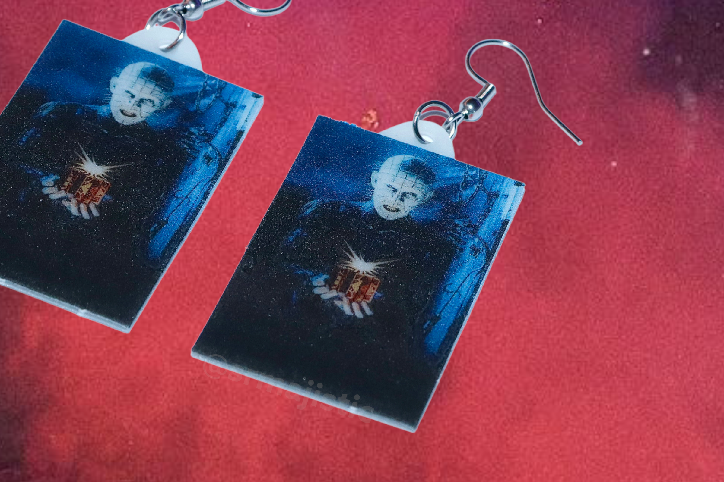 Hellraiser Pinhead Character 2D detailed Handmade Earrings!