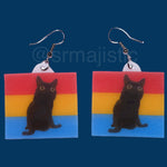 Jinx says Gay Rights cute pride flag detailed Handmade Earrings!
