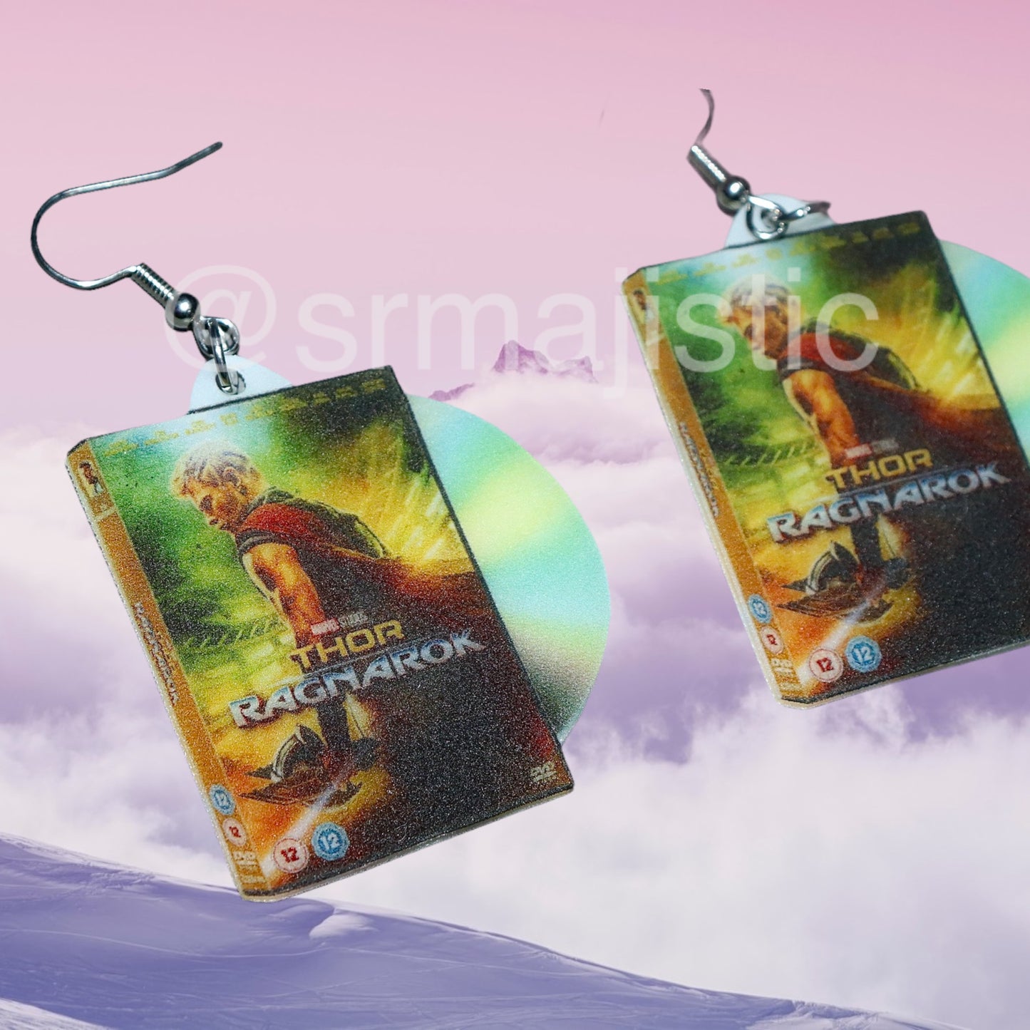 Thor: Ragnarok (2017) DVD 2D detailed Handmade Earrings!