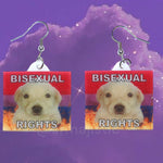 Jotchua Dog Flaming Pride Flags Handmade Earrings!