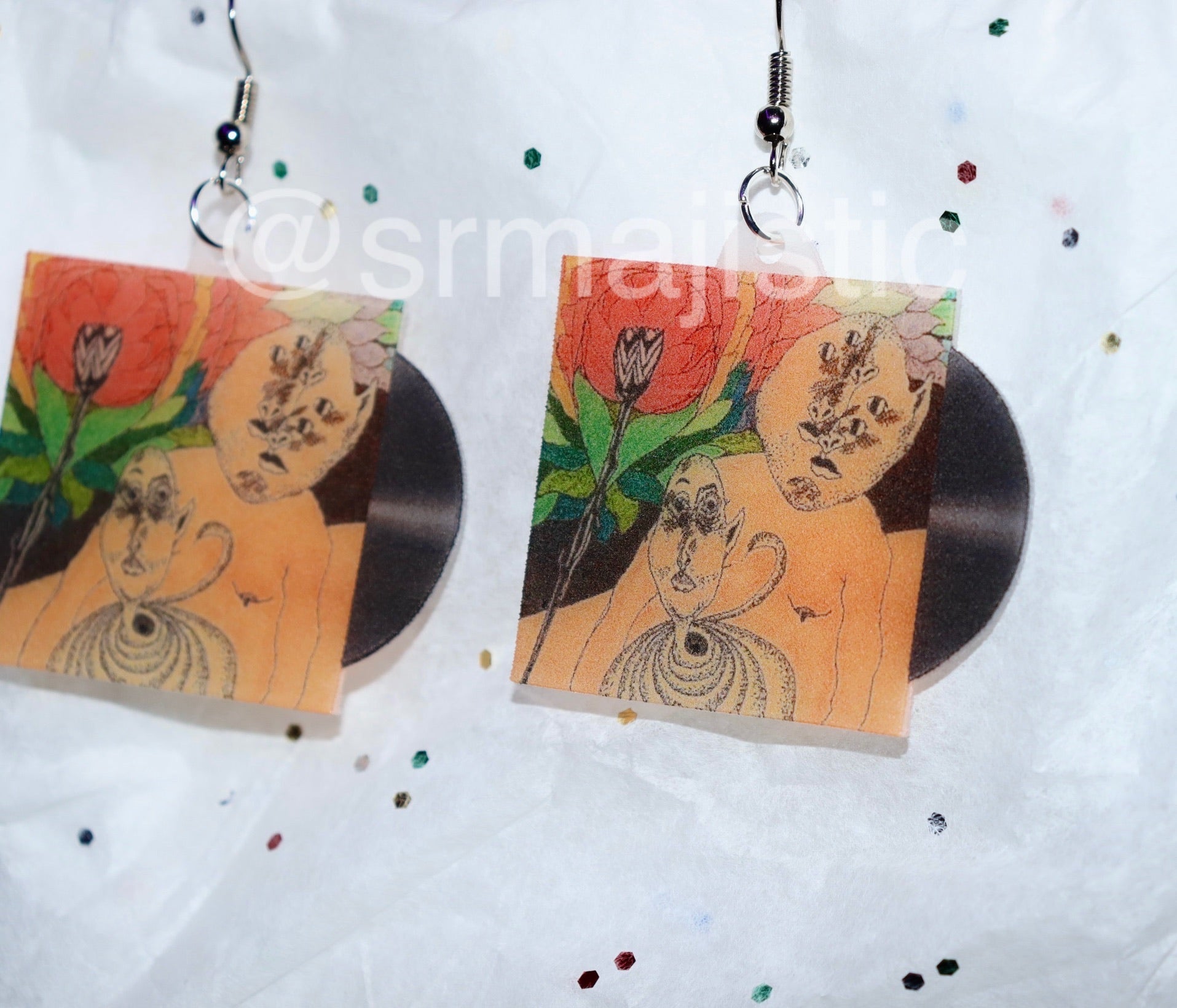 Still Woozy Cooks Vinyl Single Handmade Earrings!